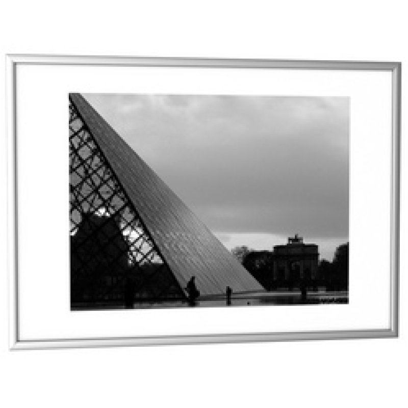 PAPERFLOW Cadre photo en aluminium, A4, argent