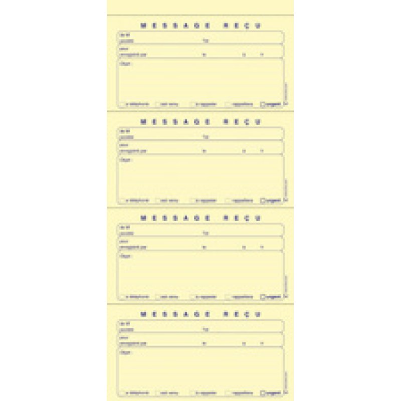 ELVE Carnet de messages reçus autocopiant, 322 x 140 mm