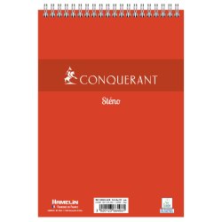 Conquerant 100105256 writing notebook A5 180 sheets Red