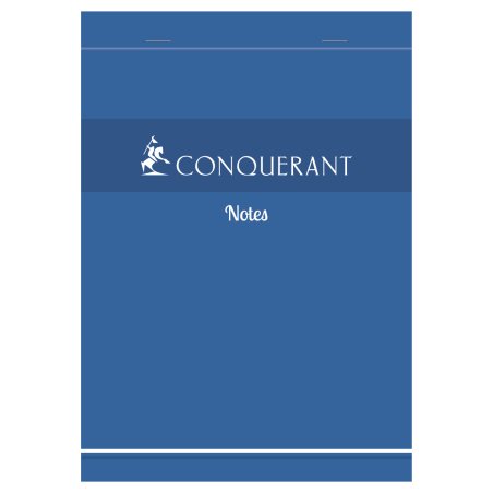 Conquerant 100101160 bloc-notes A5 200 feuilles Bleu