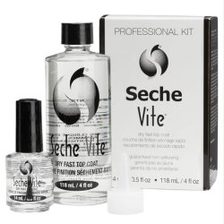 Seche Vite Dry Fast Top Coat 14ml with Refill and Funnel 118ml