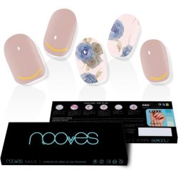 Nail Gel Films Elegant Floral Premium Luxe Metallic 20 Units