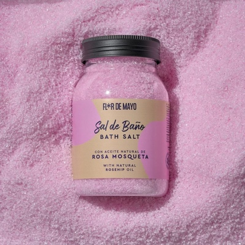 Flor de Mayo Mineral Bath Salt with Pink Carabiner 650g