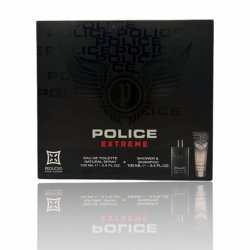 Police Gift Set for Men Eau De Toilette Spray 100ml Shower Shampoo 100ml