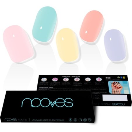 NOOVES NAILS Premium Pre-Cured Gel Nail Sheets Color Bridge Multicolor Semi Cured Gel Nail Strips Semi Permanent Gel