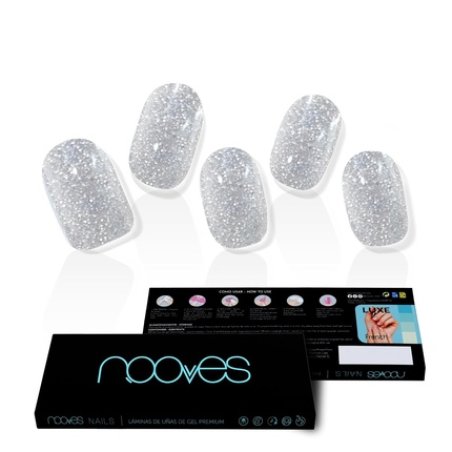 NOOVES NAILS Premium Precured Gel Nail Foils Dazzling Diva Metallic Semi-Cured Gel Nail Strips Semi-Permanent Gel