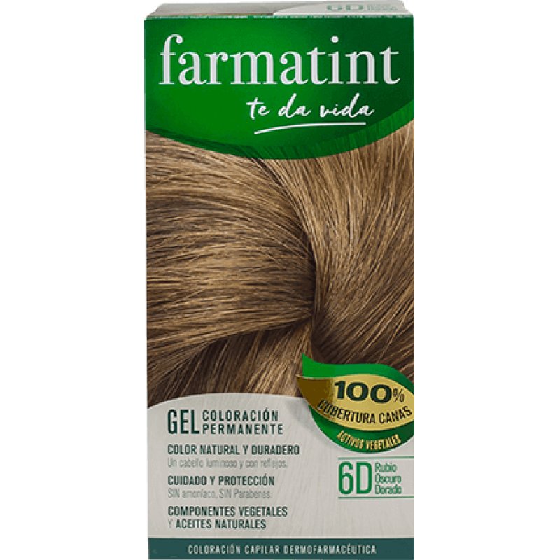 Farmatint Gel Coloración Permanente 6D Rubio Oscuro Dorado
