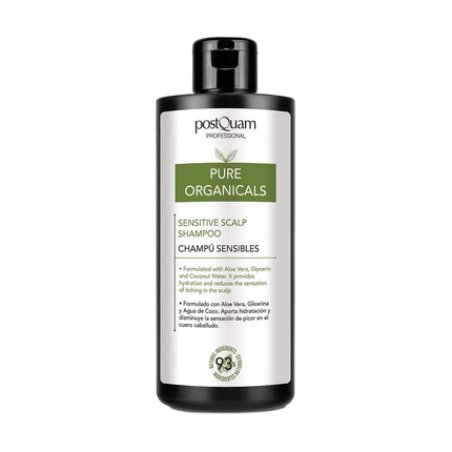 PostQuam Organicals Natur Shampoo for Sensitive Scalp with Aloe Vera, Glycerin, and Coconut Water 400ml