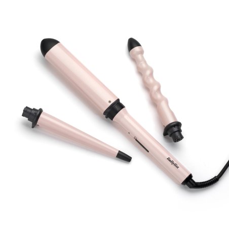 BaByliss Curl and Wave Trio Multistyler Professional Curling Iron with 3 Attachments for Curls, Waves, and Beach Waves