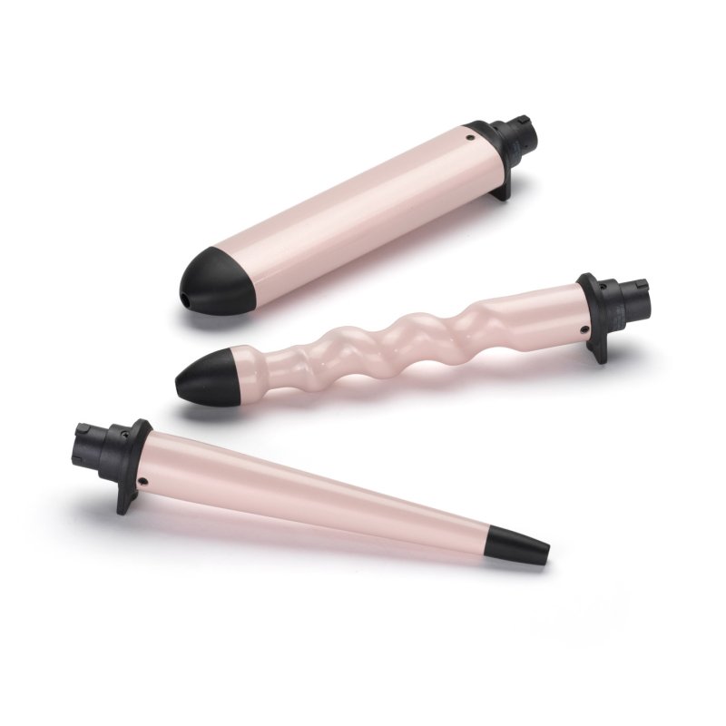 BaByliss Curl and Wave Trio Multistyler Professional Curling Iron with 3 Attachments for Curls, Waves, and Beach Waves