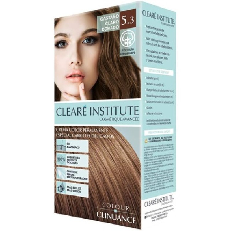 COLOUR CLINUANCE 5.3 Light Golden Brown Hair Dye for Sensitive Hair - Permanent Color without Ammonia - More Shine -