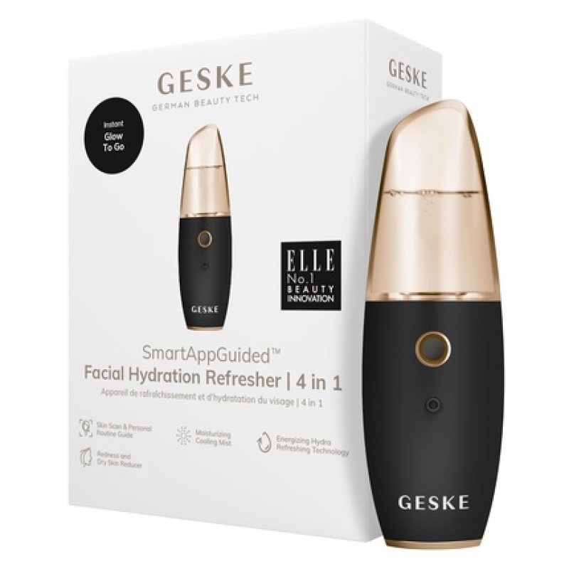 GESKE SmartAppGuided Facial Hydration Refresher 4 in 1 Water Atomizer Moisturizing Spray Machine Face Mister Humidifier