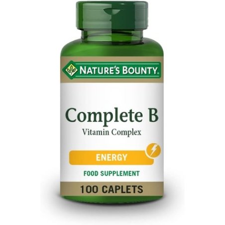 Nature's Bounty Complete B Vitamin Complex Caplets 100 Coated Capsules