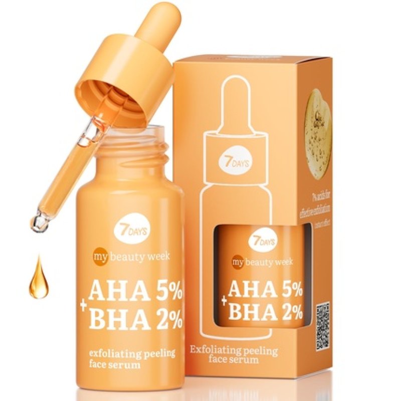 7Days Salicylic Acid Serum - Anti-Acne Face Serum with Glycolic Acid - Korean Skincare AHA BHA Peeling Serum for Acne