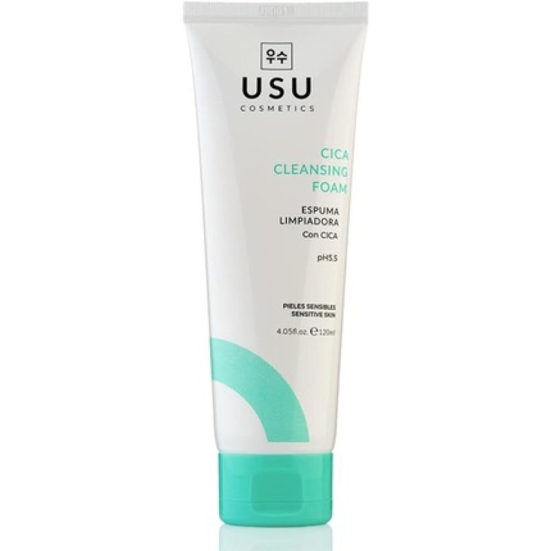 Facial Foam Cleanser with CICA pH 5.5 120ml - Removes Impurities, Moisturizes, Soothes and Regenerates Skin - Silky