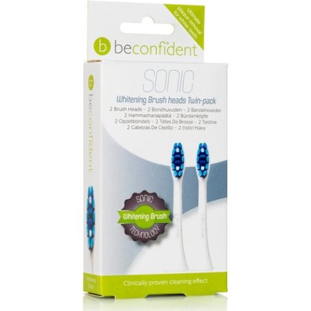 Sonic Toothbrush Whitening White Heads - Pack of 2