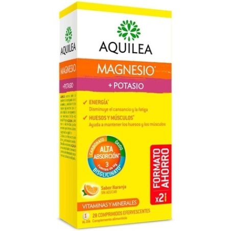 Uriach Consumer Healthcare Aquilea Magnesio Potasio Effervescent Tablets 28 Tablets