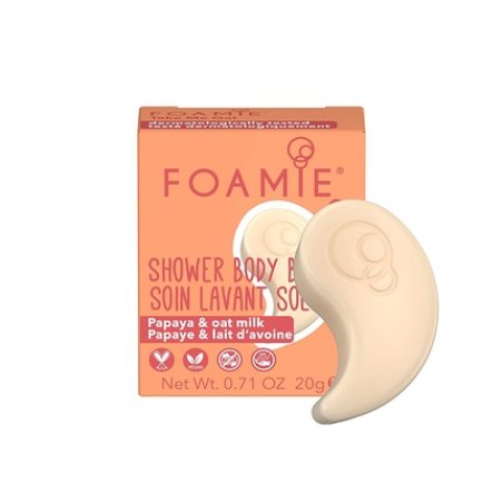 Foamie Solid Soap with Papaya and Oat Milk Travel Size 20g