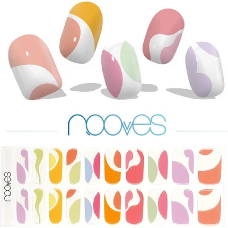 NOOVES NAILS Premium Precured Gel Nail Foils Paradise Art Design Semi-Hardened Gel Nail Strips Semi-Permanent Gel