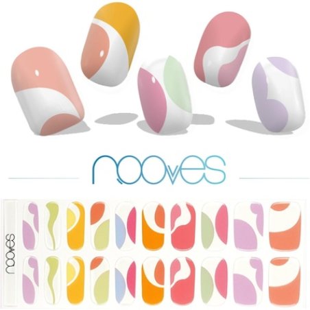 NOOVES NAILS Premium Precured Gel Nail Foils Paradise Art Design Semi-Hardened Gel Nail Strips Semi-Permanent Gel