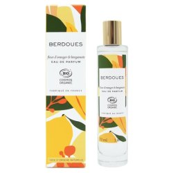 BERDOUES Orange Blossom & Bergamot Organic Eau de Toilette Citrusy Floral Scent 1.7 fl.oz.