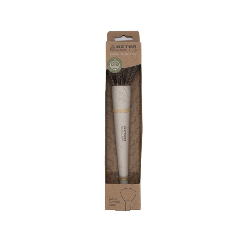 Beter Powder Makeup Brush Synthetic Hair Cruelty-Free Wheat Fiber Handle Sustainable and Recyclable