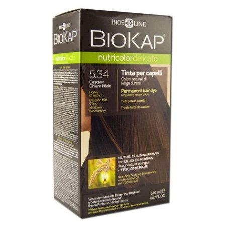 BIOKAP Permanent Hair Dye with TRICOREPAIR Complex 4.67oz Honey Chestnut 5.34 - One Treatment