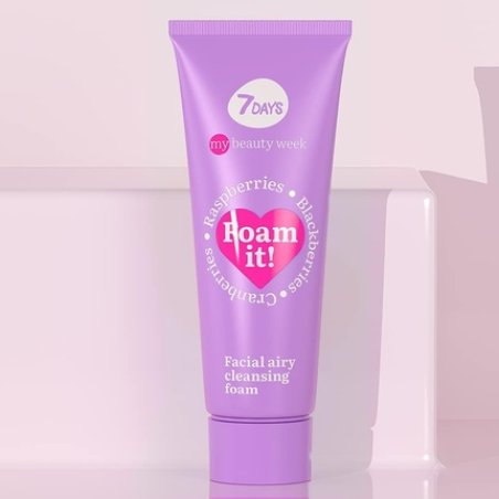 7DAYS Facial Foaming Cleanser for All Skin Types Hydrating Cleansing Foam with Raspberry Blackberry Blueberry Cranberry