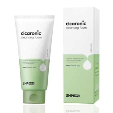 SNP Cleansing Foam Softly Removes Fine Dust Residuals Reduced Irritation Sensitive Skin Types 180ml - PREP Cicaronic