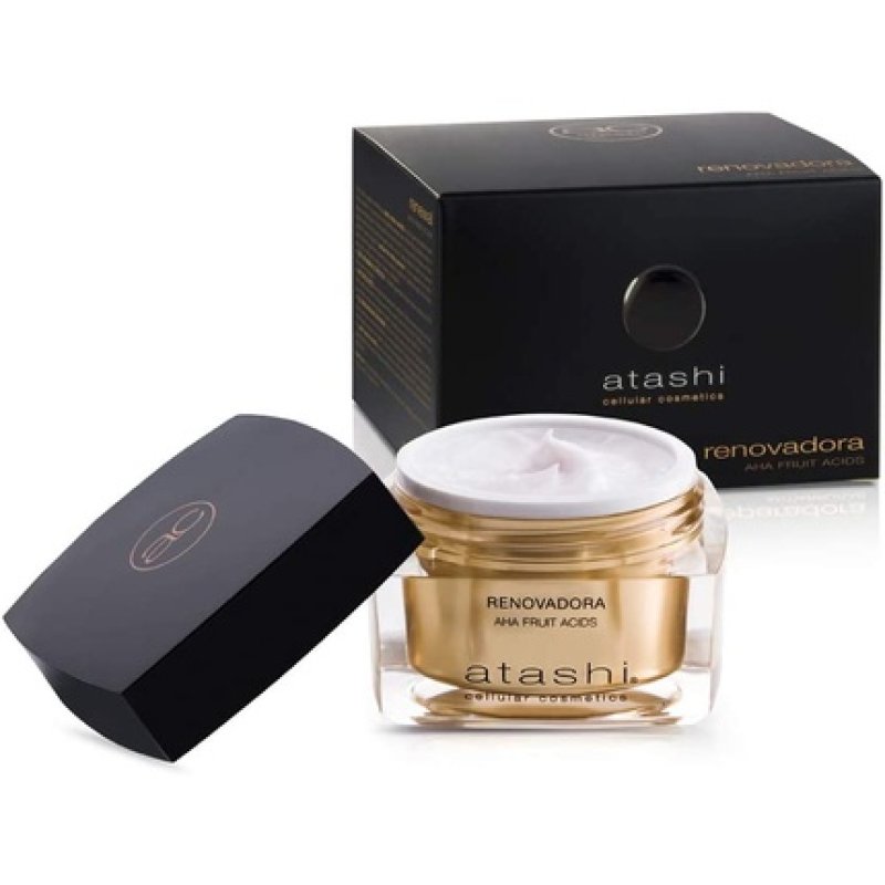 Atashi Anti-Aging Renewal Cream with AHA Fruit Acids DNA Repair and Cell Renewal Anti-Stress and Calming Effect