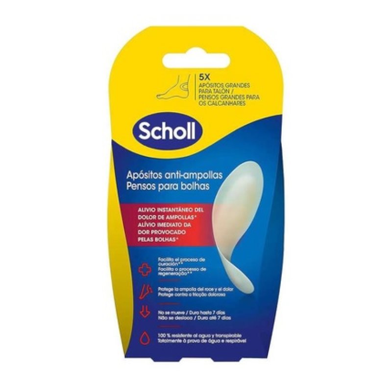 Dr Scholl Large Anti-Blister Heel Plasters - 5 Units