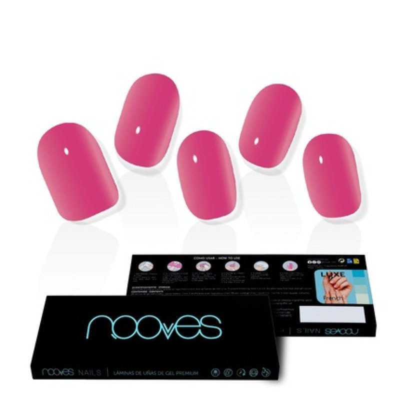 NOOVES NAILS Premium Pre-Cure Gel Nail Foils Barbie Girl Pink Semi-Hardened Gel Nail Strips Semi-Permanent Gel Stickers