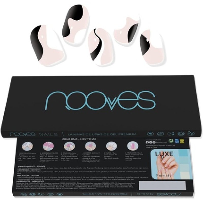 NOOVES NAILS Premium Precured Gel Nail Foils So Twirl Art Design Semi-Hardened Gel Nail Strips Semi-Permanent Gel