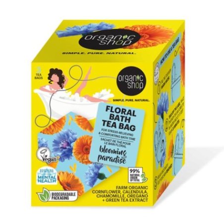 Organic Shop Blooming Paradise Floral Bath Tea Bags - 280 Units