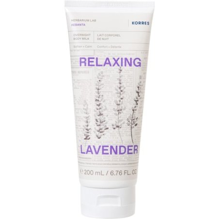 Korres Relaxing Lavender Overnight Body Milk Soothing Body Moisturizer 200ml