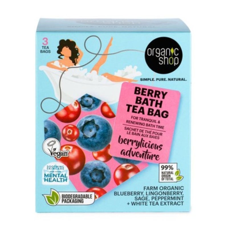 Organic Shop Berry Bath Tea Bags Pack 280 Units