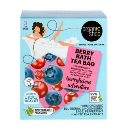 Organic Shop Berry Bath Tea Bags Pack 280 Units