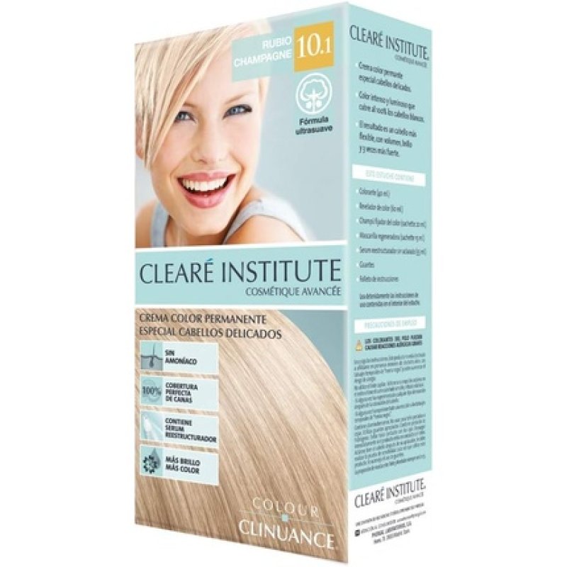 Colour Clinuance 10.1 Champagne Blonde Hair Dye for Sensitive Hair - Permanent Color without Ammonia - More Shine -