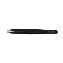 Eurostil 9cm Straight Black Tweezer - 1 Unit