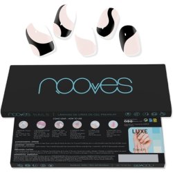 NOOVES NAILS Premium Pre-cure Gel Nail Foils White Cow Art Design Semi-hardened Gel Nail Strips Semi-permanent Gel