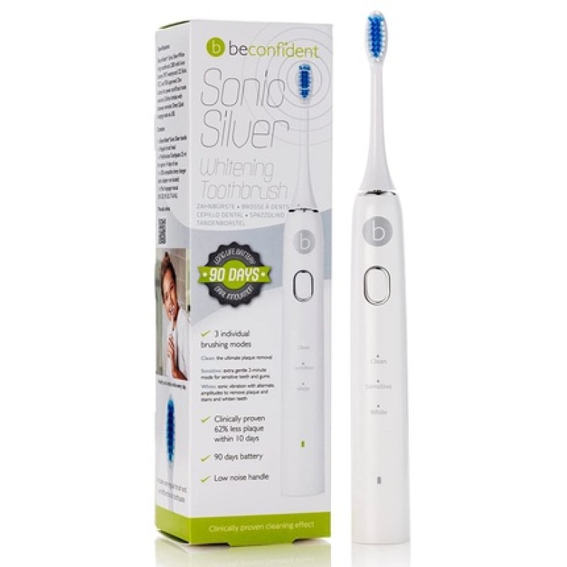 Beconfident Sonic Silver Toothbrush White/Silver