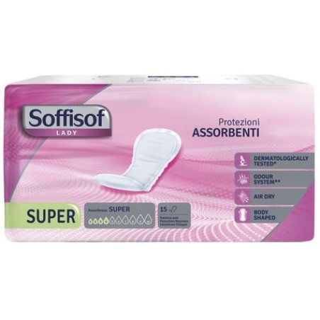 Soffisof Lady Super Absorbency Pads - 1 pack of 15 pads