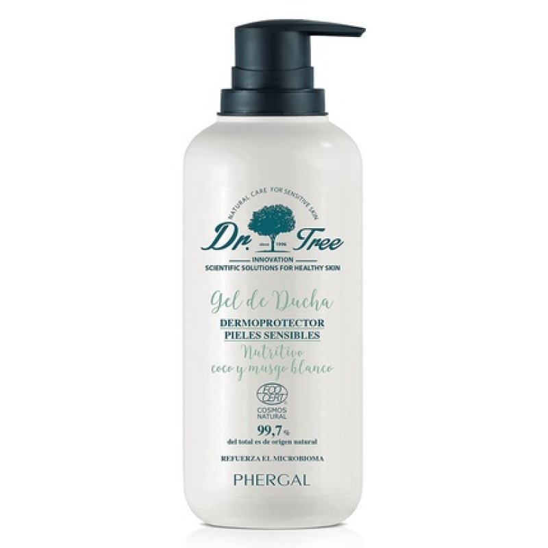 Dr. Tree Nourishing and Protective Shower Gel for Sensitive or Atopic Skin 500ml Coconut and White Musk