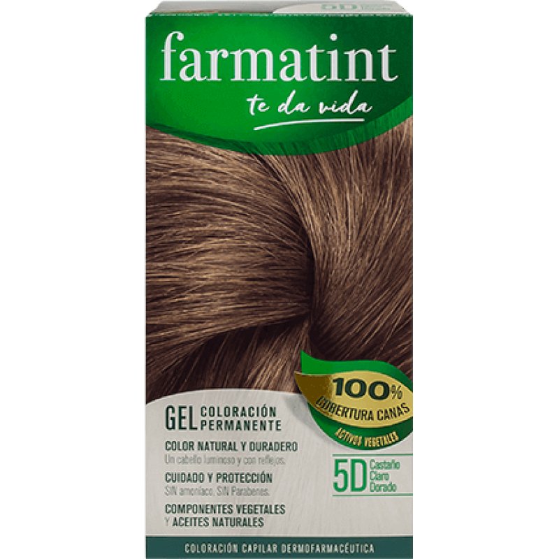 Farmatint Gel Coloración Permanente 5D Castaño Claro Dorado