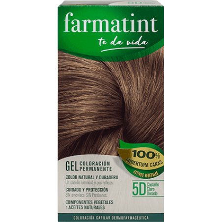 Farmatint Permanent Gel Hair Dye 5D Light Golden Brown