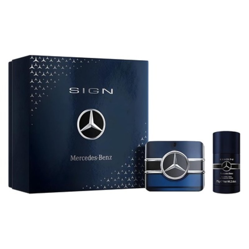 Mercedes-Benz Sign Fragrance Gift Set for Men 3.4 Fl Oz Eau De Parfum Spray and 2.6 Oz Body Deodorant Stick