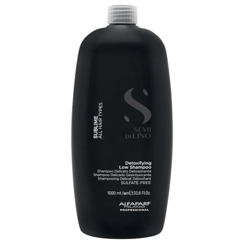 ALFAPARF MILANO Semi Di Lino Detoxifying Low Shampoo Clarifying Shampoo for Build Up & Other Impurities Gentle Hard