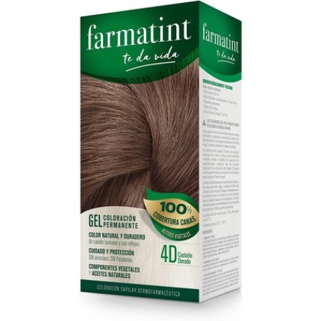 Farmatint 4D Golden Brown Gel Natural and Long Lasting Colour with Plant Components and Natural Oils No Ammonia