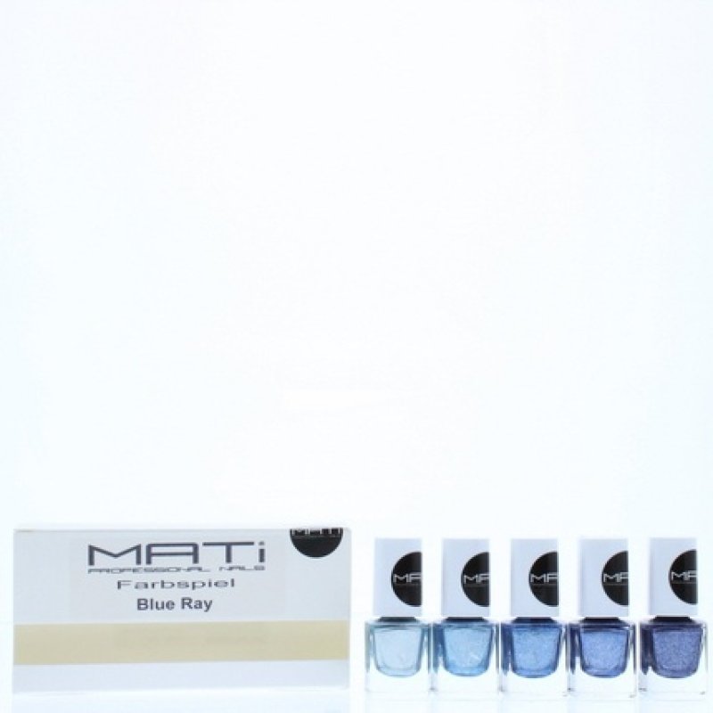 MATI Professional Nail Polish Gift Set 5 x 5ml Blue Ray