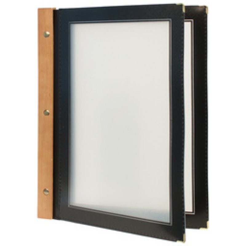 Restposten: Securit Speisekarten-Mappe WOOD, DIN A4, schwarz